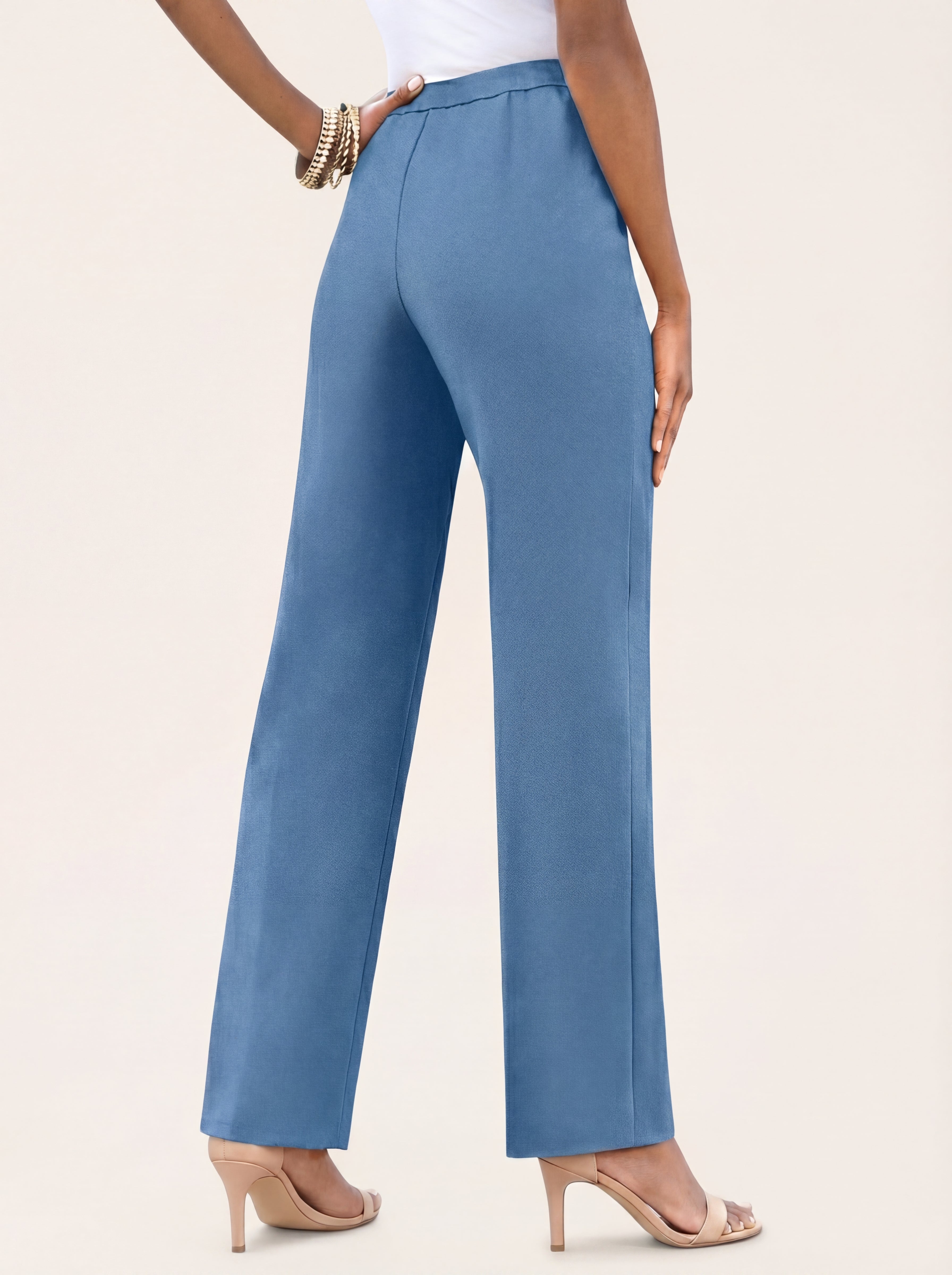 Plus Size Classic Bend Over&reg; Structured Straight Leg Pull-On Pant image number 0