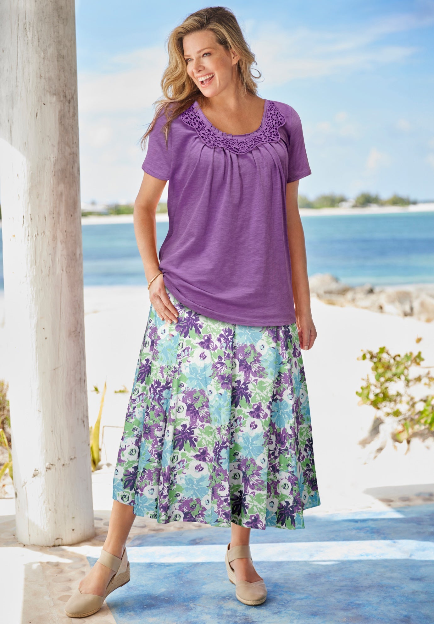 Linen-Blend Skirt image number 0