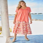 Linen-Blend Skirt image number null