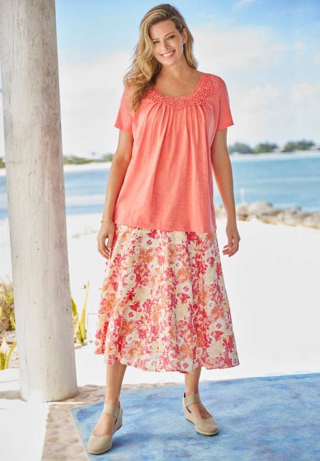 Linen-Blend Skirt image number 4