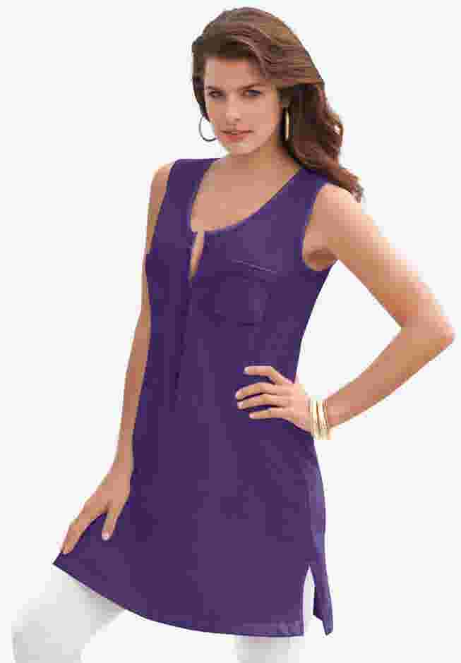 Henley Ultimate Tunic Tank image number 0