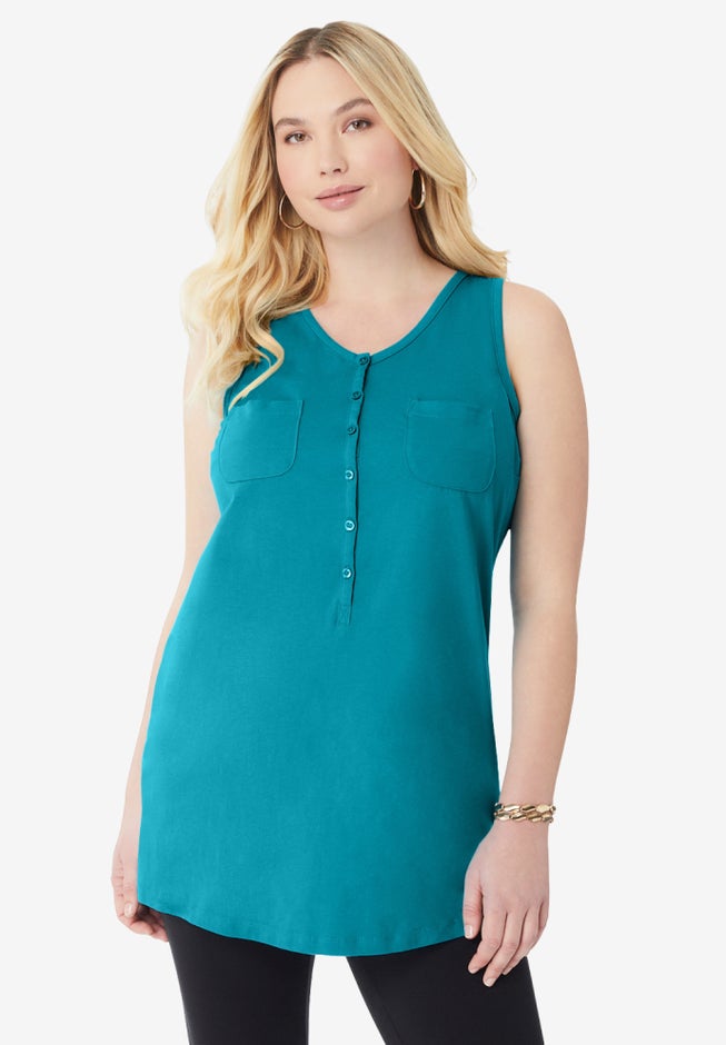 Henley Ultimate Tunic Tank image number 0