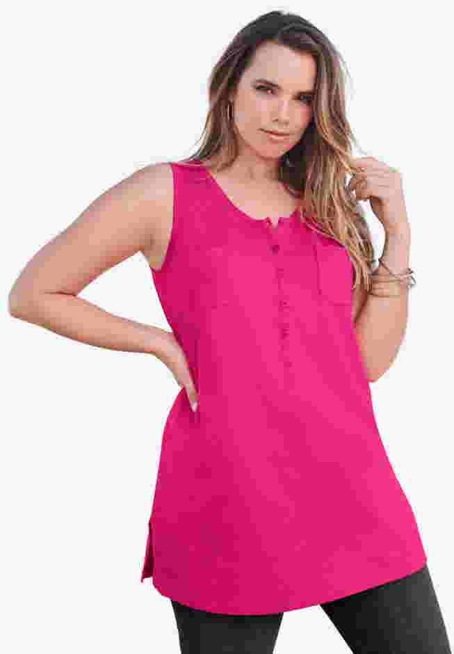 Henley Ultimate Tunic Tank image number 0