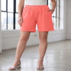 Plus Size Soft Knit Pull-On Short image number null