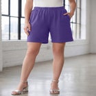 Plus Size Soft Knit Pull-On Short image number null