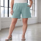 Plus Size Soft Knit Pull-On Short image number null