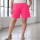 Plus Size Soft Knit Pull-On Short image number null