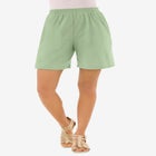 Plus Size Soft Knit Pull-On Short image number null