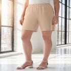 Plus Size Soft Knit Pull-On Short image number null