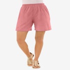 Plus Size Soft Knit Pull-On Short image number null