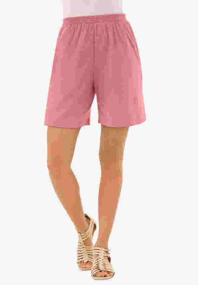 Plus Size Soft Knit Pull-On Short image number 0