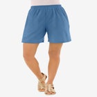 Plus Size Soft Knit Pull-On Short image number null