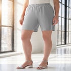 Plus Size Soft Knit Pull-On Short image number null
