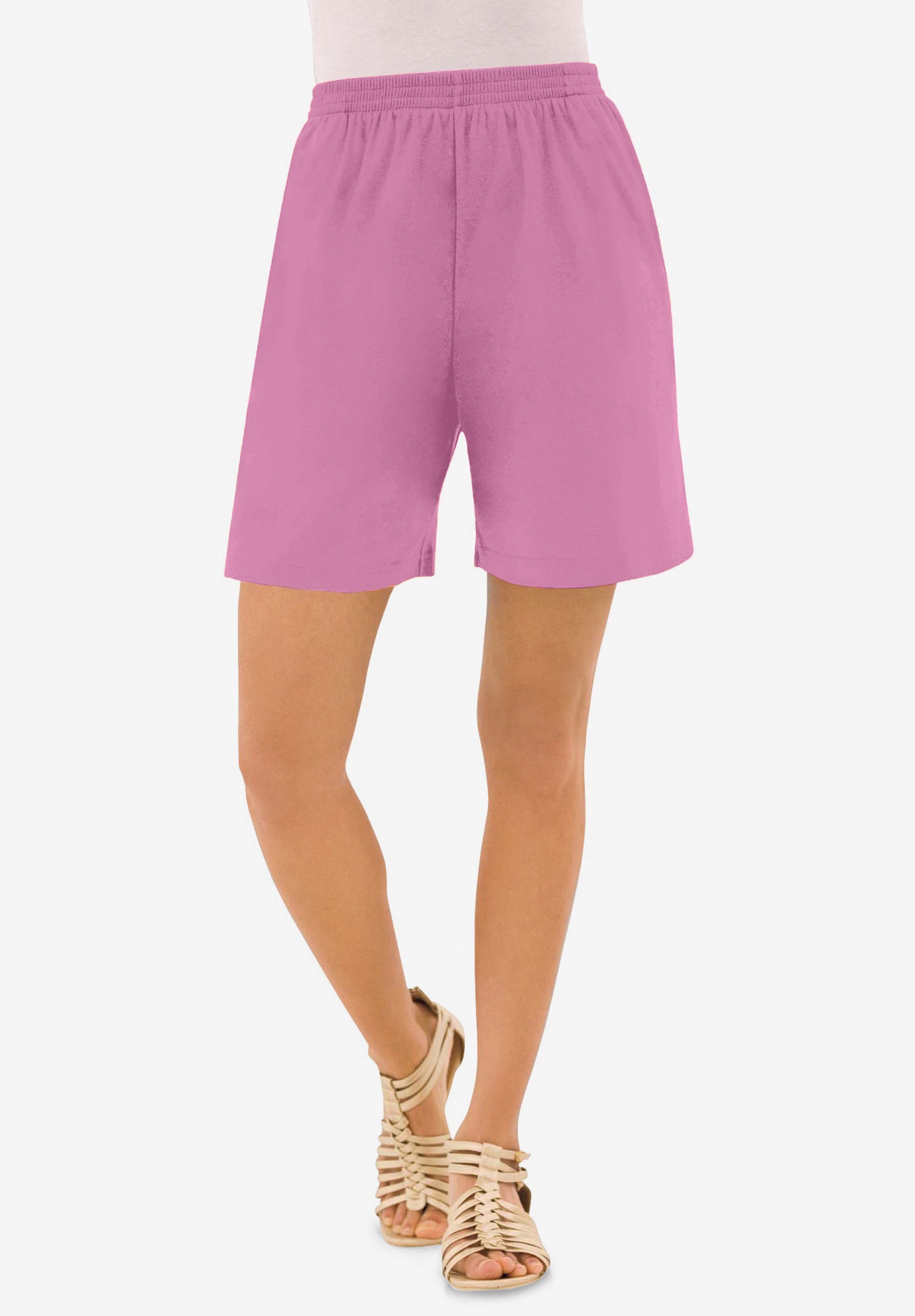 Plus Size Soft Knit Pull-On Short image number 0