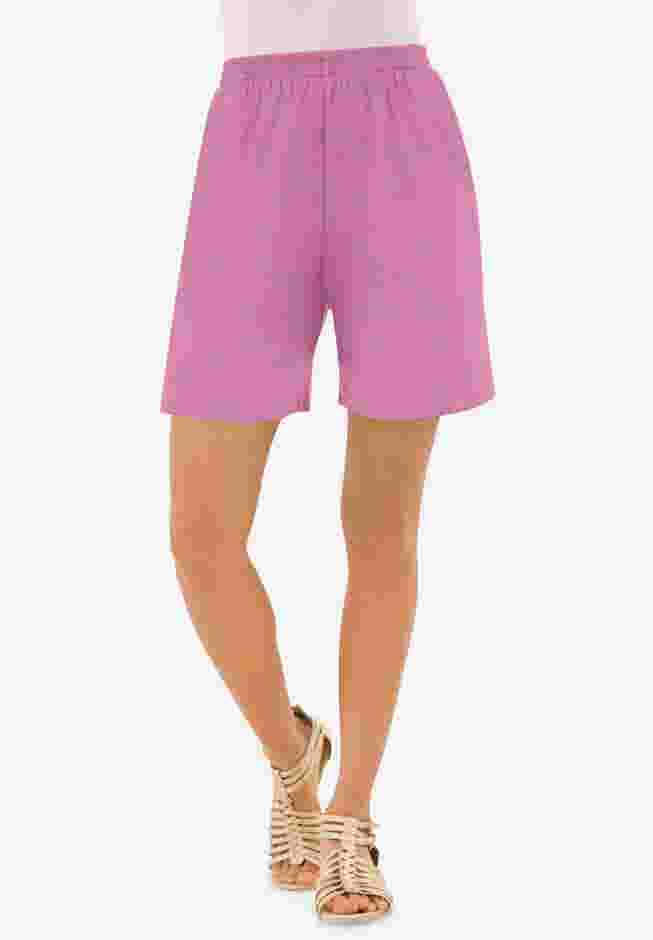 Plus Size Soft Knit Pull-On Short image number 0