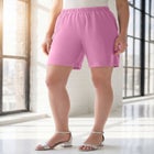 Plus Size Soft Knit Pull-On Short image number null