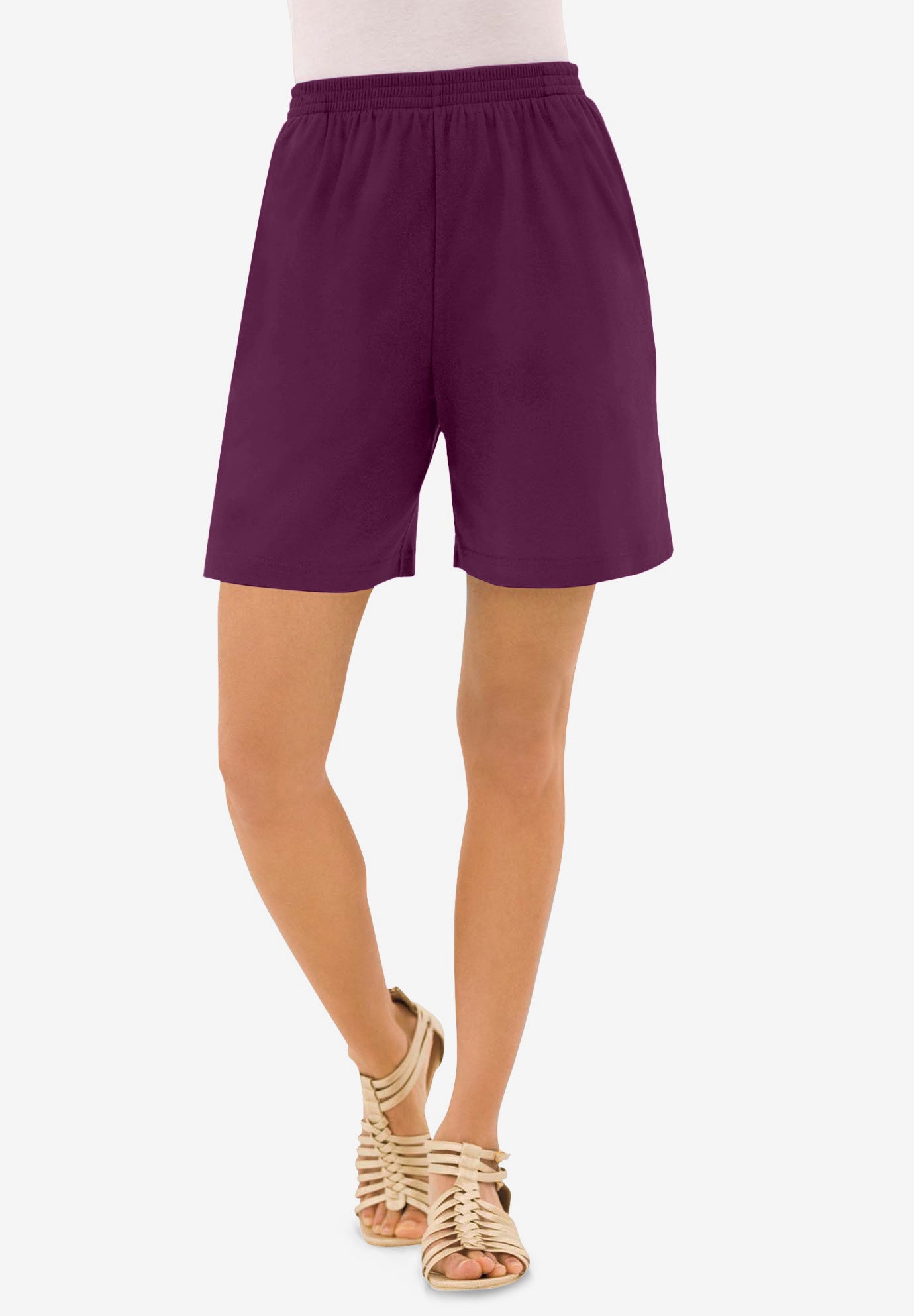 Plus Size Soft Knit Pull-On Short image number 0