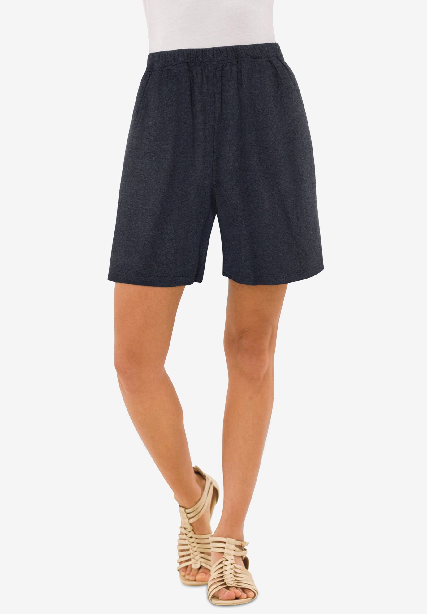 Plus Size Soft Knit Pull-On Short image number 0