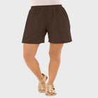 Plus Size Soft Knit Pull-On Short image number null