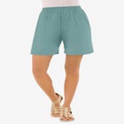 Plus Size Soft Knit Pull-On Short image number null