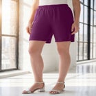 Plus Size Soft Knit Pull-On Short image number null