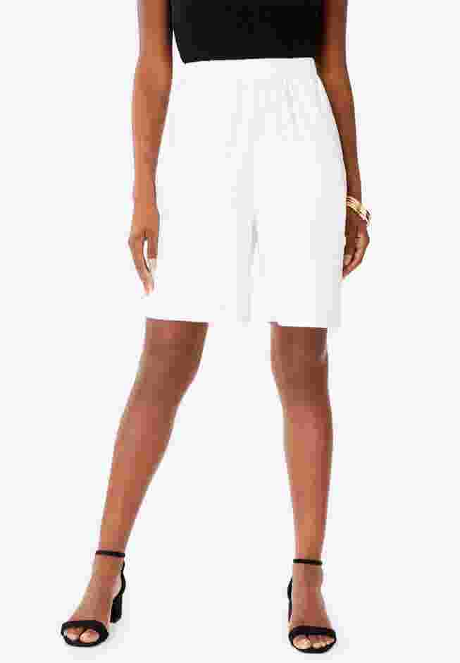 Plus Size Soft Knit Pull-On Short image number 0