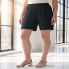 Plus Size Soft Knit Pull-On Short image number null