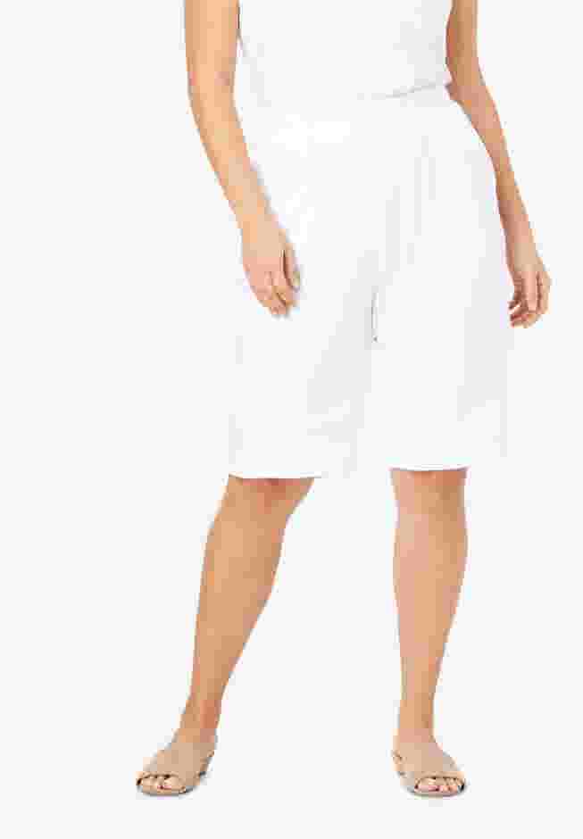 Plus Size Soft Knit Pull-on Bermuda Short image number 0