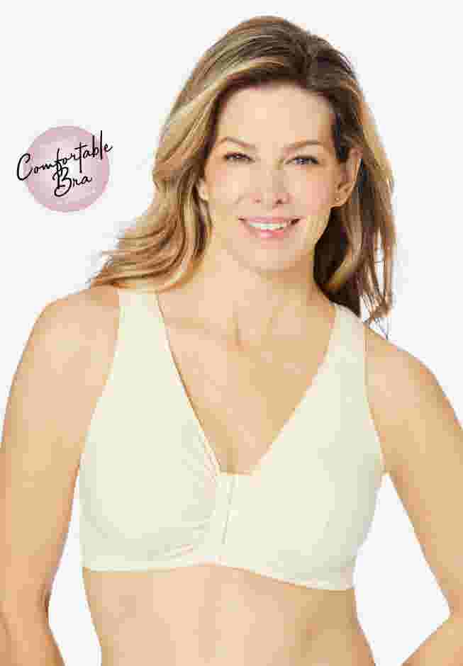 Leading Lady® Meryl Cotton Front-Close Wireless Bra image number 0