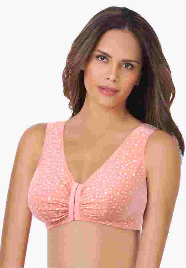 Leading Lady® Meryl Cotton Front-Close Wireless Bra image number 0