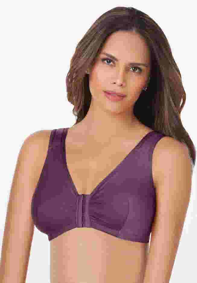 Leading Lady® Meryl Cotton Front-Close Wireless Bra image number 0