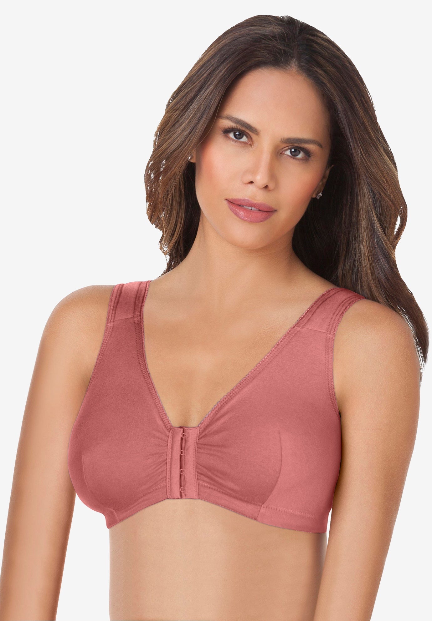 Leading Lady&reg; Meryl Cotton Front-Close Wireless Bra image number 0