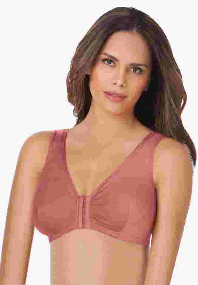 Leading Lady® Meryl Cotton Front-Close Wireless Bra image number 0