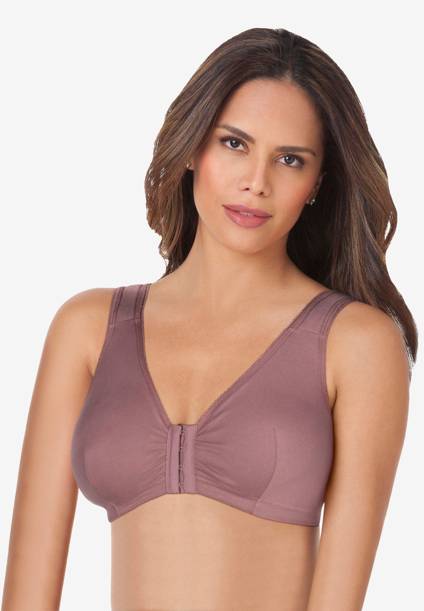 Leading Lady&reg; Meryl Cotton Front-Close Wireless Bra image number 0
