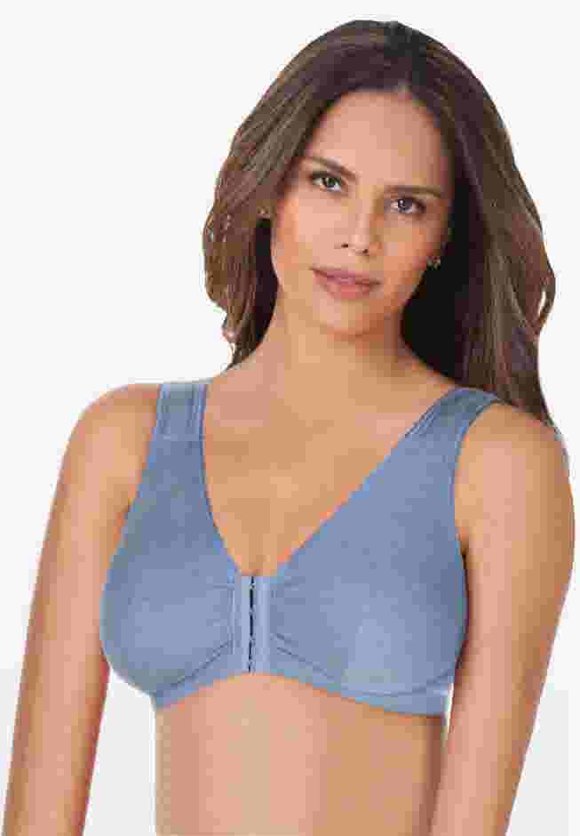 Leading Lady® Meryl Cotton Front-Close Wireless Bra image number 0