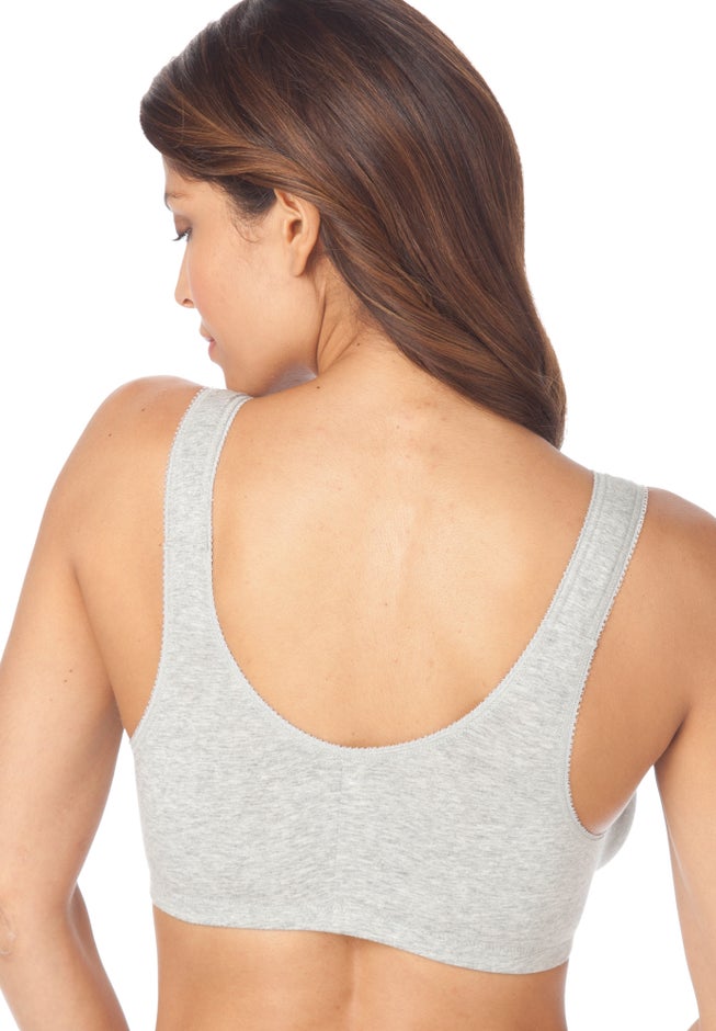 Leading Lady® Meryl Cotton Front-Close Wireless Bra image number 1