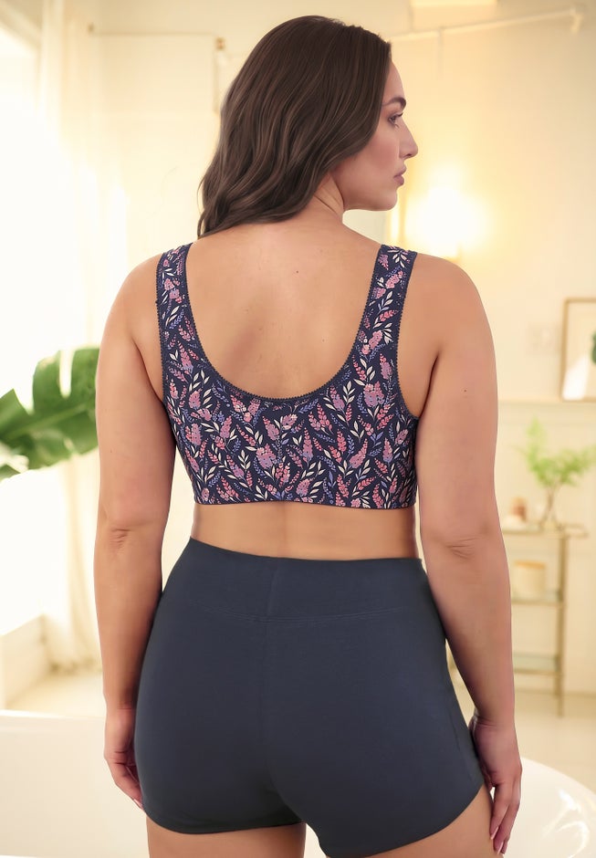 Leading Lady&reg; Meryl Cotton Front-Close Wireless Bra image number 1