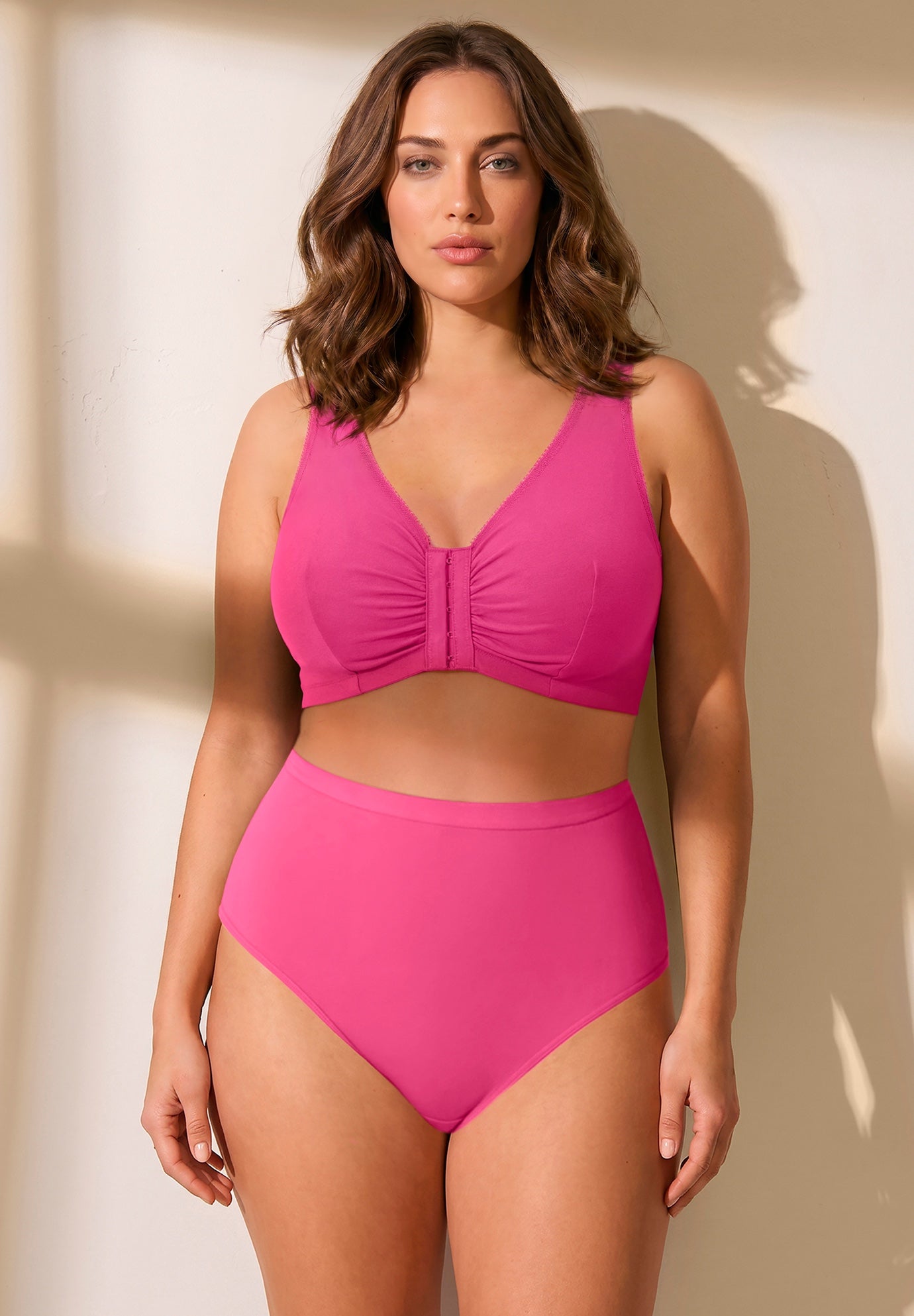 Leading Lady&reg; Meryl Cotton Front-Close Wireless Bra image number 0
