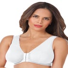 Leading Lady® Meryl Cotton Front-Close Wireless Bra image number null