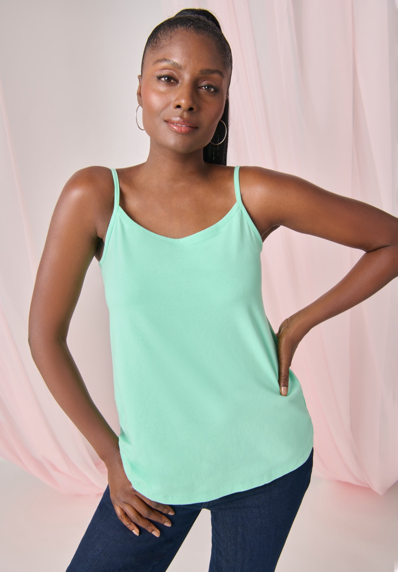 Stretch Cotton Cami image number 0