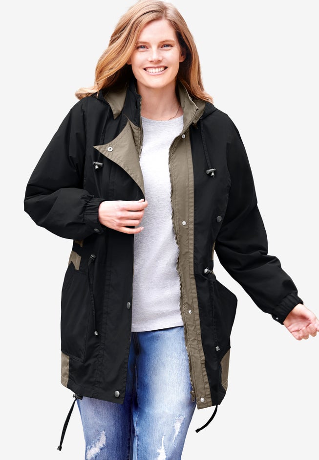 Colorblocked Taslon® Anorak image number 0