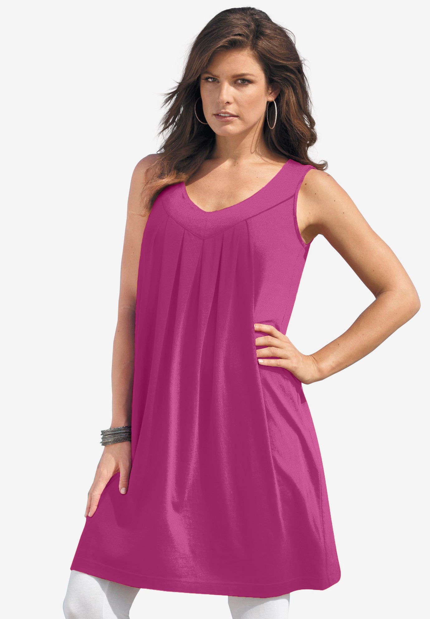 Ultimate Pleated Tunic Tank image number 0