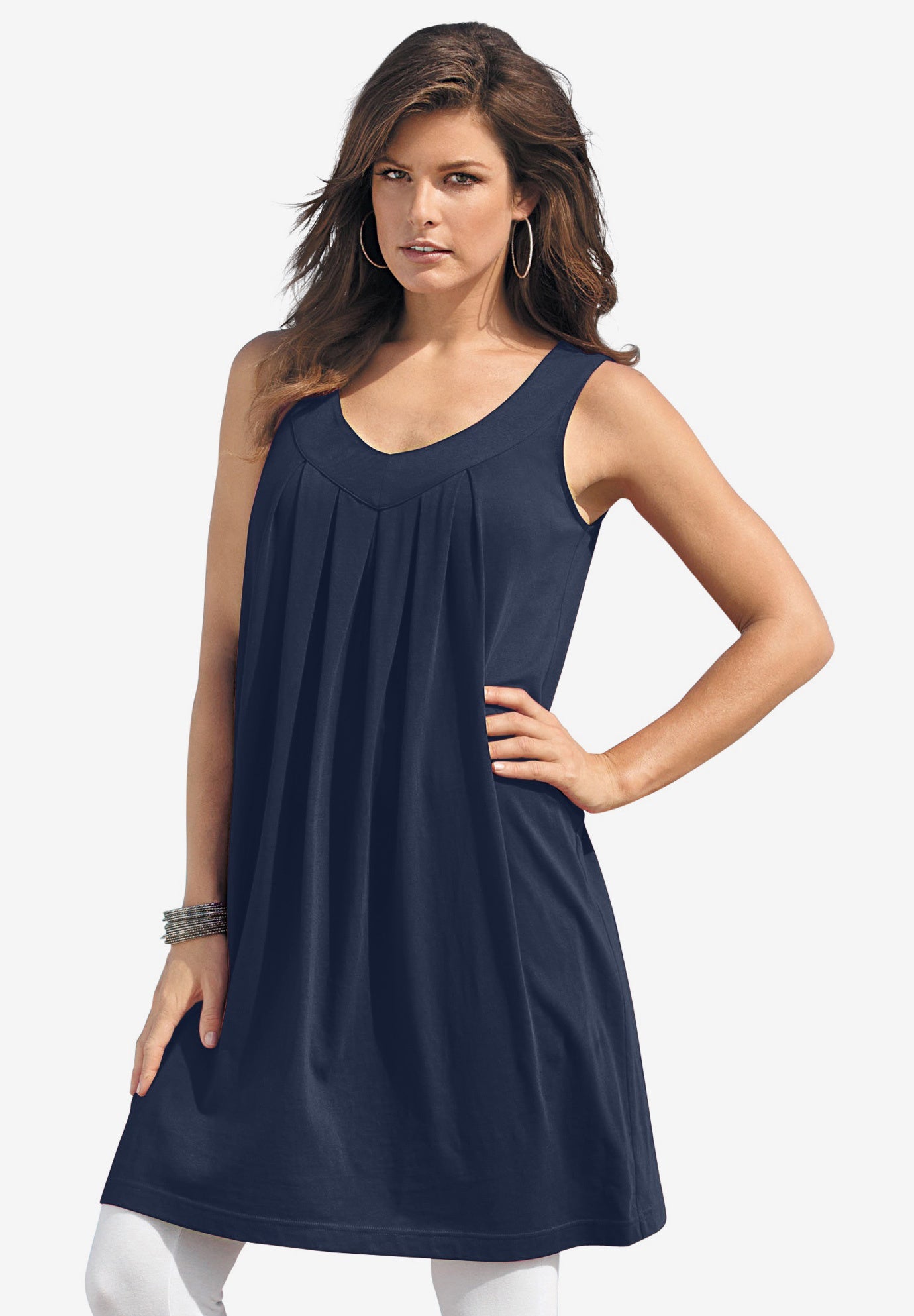 Ultimate Pleated Tunic Tank image number 0