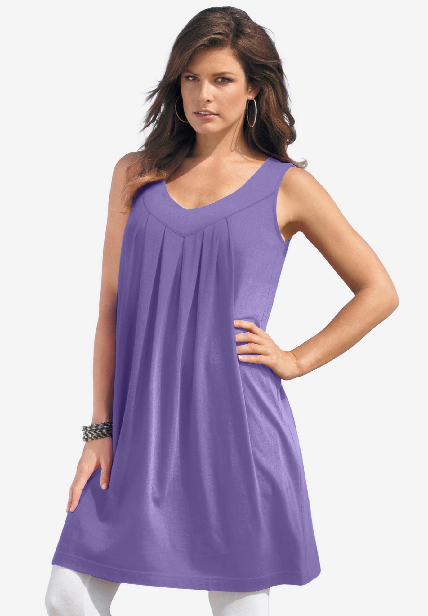 Ultimate Pleated Tunic Tank image number 0