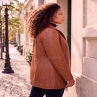 Plus Size A-Line Leather Jacket image number 2