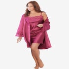 The Luxe Satin Short Peignoir Set image number null