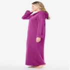 Long Hooded Fleece Sweatshirt Robe image number null