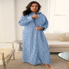Long Hooded Fleece Sweatshirt Robe image number null