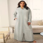 Long Hooded Fleece Sweatshirt Robe image number null