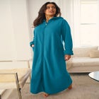 Long Hooded Fleece Sweatshirt Robe image number null